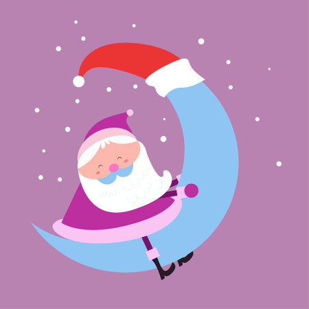 Cute santa claus character collectionのイラスト素材