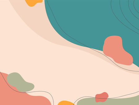 Abstract modern background with brown leaves colors.Background with space for text. Floral banner template.のイラスト素材