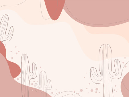 Abstract modern background with brown leaves colors.Background with space for text. Floral banner template.のイラスト素材