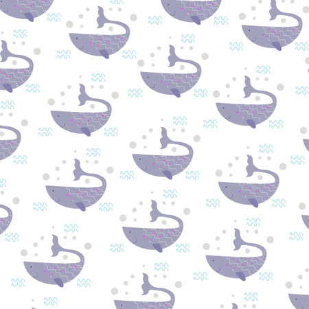 Vector illustration of elegant pattern with cute leaves and animals. Perfect for decorationのイラスト素材