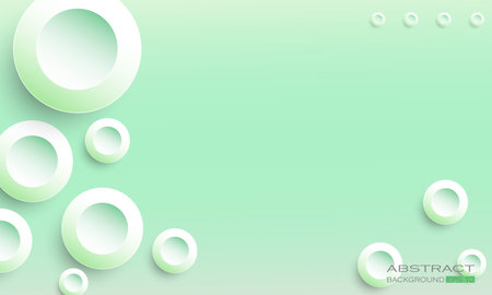 Circle abstract background with light green themeのイラスト素材