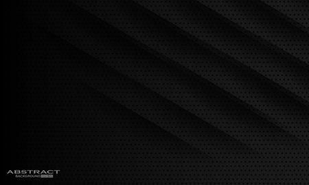 Abstract black background with slice effect and halftone dotsのイラスト素材