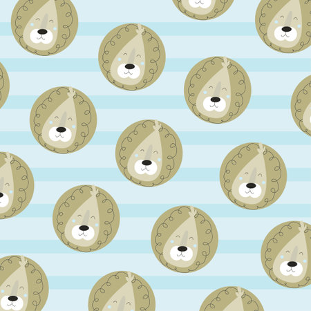 Collection of cute animal patterns suitable for textile designのイラスト素材