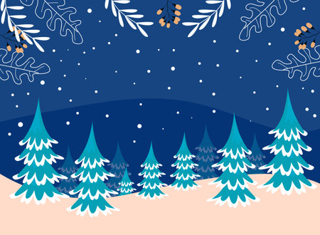 Modern abstract winter background suitable for winter wedding and merry christmas cardのイラスト素材