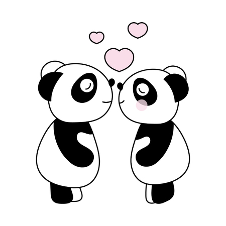 Children's illustration with panda. Best Choice for cards, invitations, printing, party packs, blog backgrounds, paper craft, party invitations, digital scrapbooking.のイラスト素材