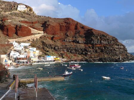 ammoudi bay, santorini island, greeceの写真素材