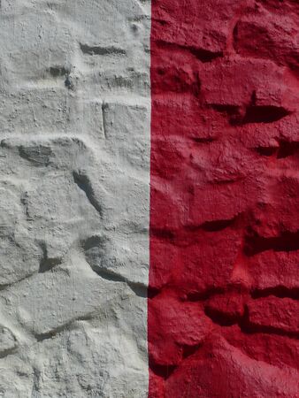 white and red wallの写真素材