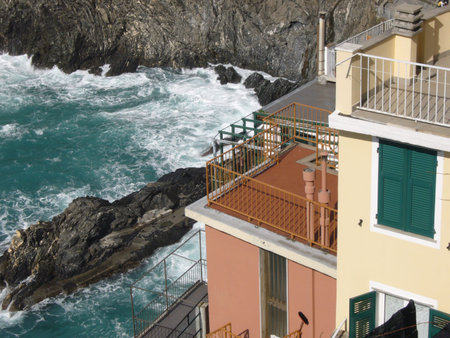 houses at manarola, cinque terre, liguria, italy
