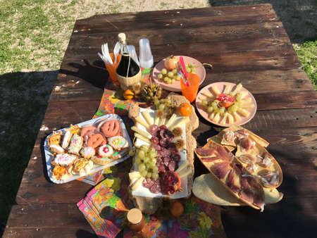 traditional food of sardinia, italyの写真素材