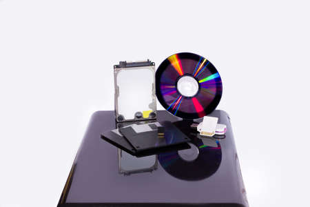 Set of Storage Media Devicesの写真素材