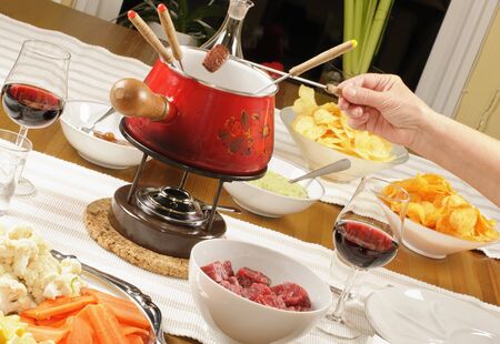 Fondue bourguignonneの写真素材