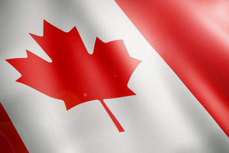 canadian flag of canada 3d illustrationの写真素材