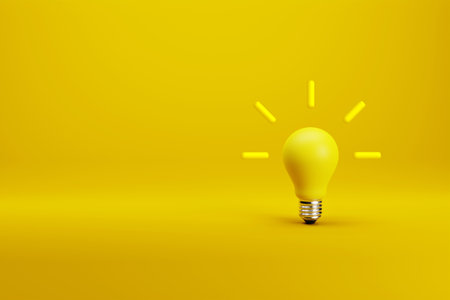 lightbulb business concept 3d renderの写真素材