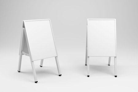 White Advertising A Stand