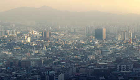 fine dust that covers the city