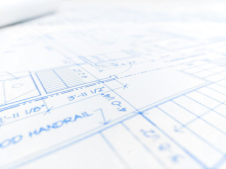 view of architectural project of home interior designの写真素材