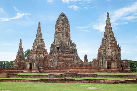 Wat Chaiwatthanaram - a Buddhist temple in the city of Ayutthaya, Thailandの写真素材