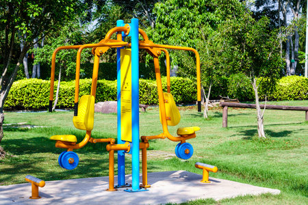 Exercise equipment in public park