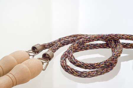 close up of Jumping rope or Skipping rope with copy spaceの写真素材