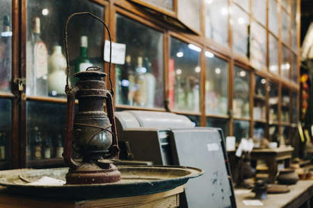 Old vintage antique lanternの写真素材
