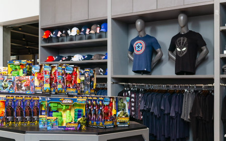 Bangkok, THAILAND. â€“ On August 11, 2018. - Shop at The marvel experience superstore in...