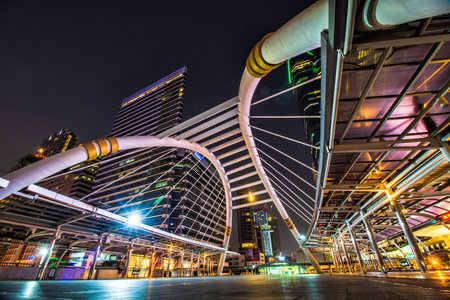 Chong Nonsi pedestrian bridge, The bridge of sathorn intersection  for connected between BTS sky...