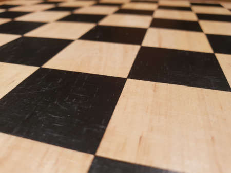 How to play wooden board game chess. Improvisation and Different angles of chess sets, pieces and chessboard. White and black figures and board of chess game.の写真素材