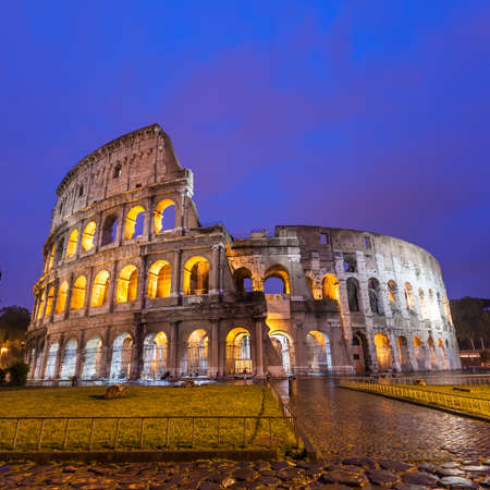 Colosseum in Rome , Italy at twilightの写真素材
