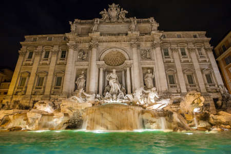 Trevi Fountain, the most famous fountains in the world located in Rome, Italy.の写真素材