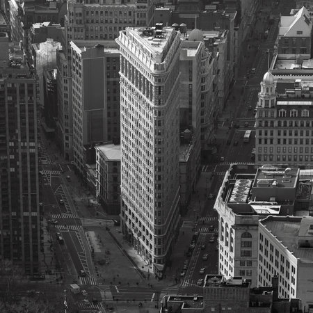 NEW YORK CITY, Flat Iron building is considered to be one of the first skyscrapers ever built.のeditorial素材