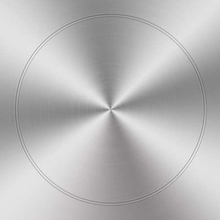 circular brushed aluminum textureの写真素材
