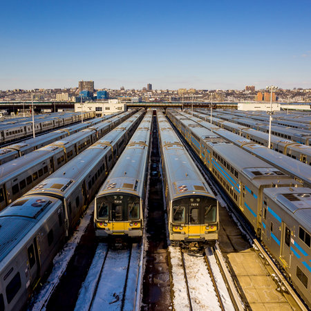 Train yard New York City (Long Island Rail Road)のeditorial素材