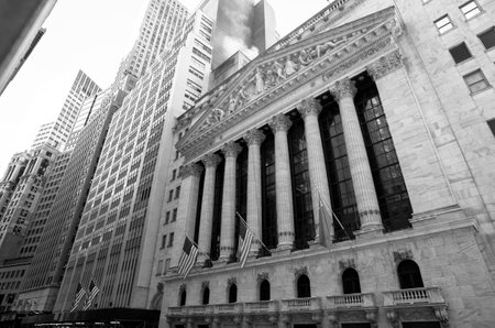 NEW YORK CITY - FEBRUARY 10: The New york Stock Exchange February 10, 2014 in New York, NY. It is the largest exchange in the world by market capitalization.のeditorial素材