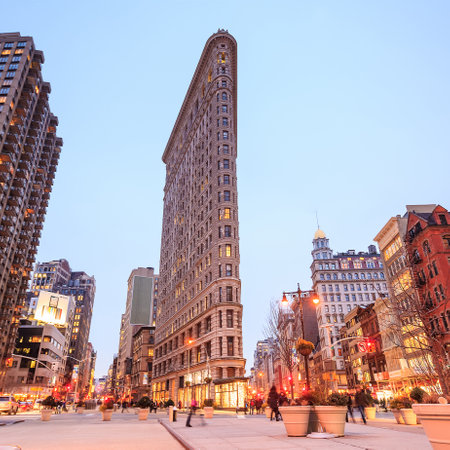 NEW YORK CITY - SEP 11: Flat Iron building, considered to be one of the first skyscrapers ever...