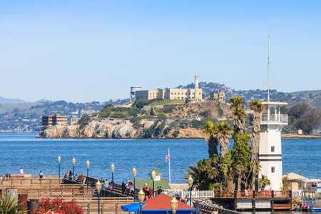 Alcatraz Island in San Francisco, USA.のeditorial素材