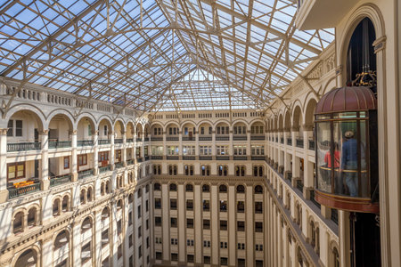 Washington DC April 10 - Interior of Old Post Office in DC on April 10, 2014. Completed in 1899, it was used as the city's main post office until 1914. のeditorial素材