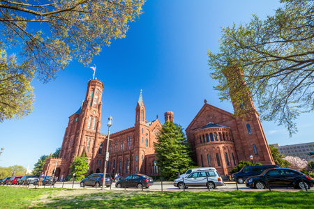 Smithsonian Castle in Washington DC, USAのeditorial素材