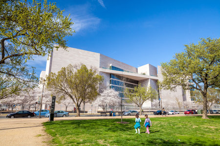 WASHINGTON - APRIL 10: the National Gallery of Art pictured on April 10, 2014, in Washington DC. Established in 1937, it is one of the largest Art museum in USA.のeditorial素材
