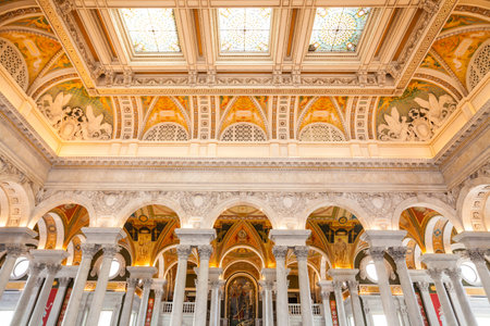 Library of Congress, interior of the building, Washington, DCのeditorial素材