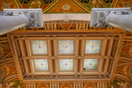 Library of Congress, interior of the building, Washington, DCのeditorial素材