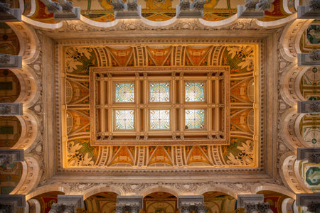Library of Congress, interior of the building, Washington, DCのeditorial素材