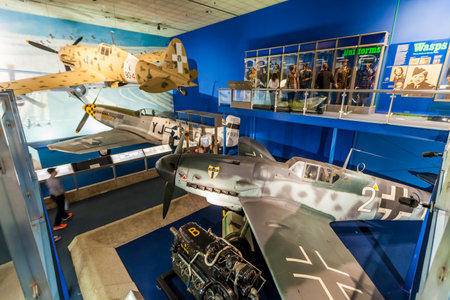 WASHINGTON DC - APRIL 10: National Air and Space museum in Washington on April 10, 2014. It holds the largest collection of historic aircraft and spacecraft in the world. Open for public at July 14, 2010のeditorial素材