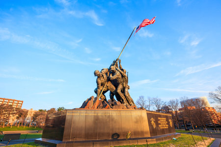 Iwo Jima Memorial(Marine Corps War Memorial) Washington DC USAのeditorial素材