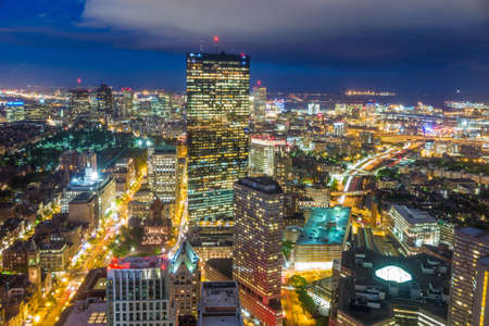 Aerial view of Boston in Massachusetts, USA.の写真素材