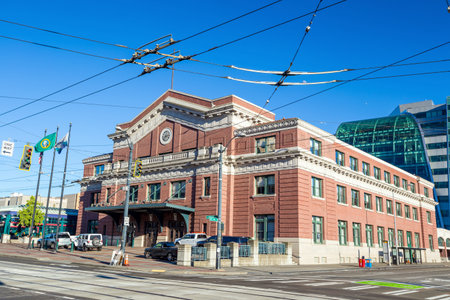 SEATTLE - JULY 5: Union station in Seattle on July 5, 2014. Union Station is a former train station in Seattle, Washington, USA, constructed between 1910 and 1911のeditorial素材