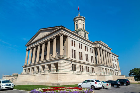 The Tennessee State Capitol Building in downtown Nashville. USAのeditorial素材
