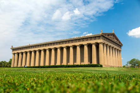 Parthenon Replica at Centennial Park in Nashville, Tennessee, USA.のeditorial素材