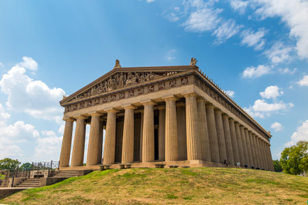 Parthenon Replica at Centennial Park in Nashville, Tennessee, USA.のeditorial素材