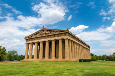 Parthenon Replica at Centennial Park in Nashville, Tennessee, USA.のeditorial素材
