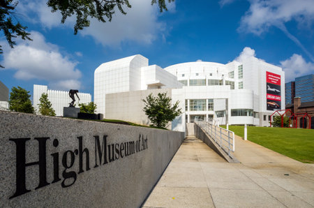 Atlanta - August 4 : High Museum of art in midtown Atlanta on August 4, 2014. Located on Peachtree Street in Midtown, the city's arts district, the High is a division of the Woodruff Arts Center.のeditorial素材